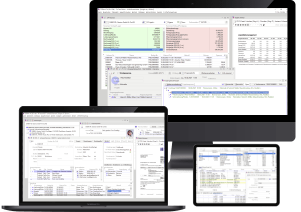 T4 business auf verschiedenen Geräten